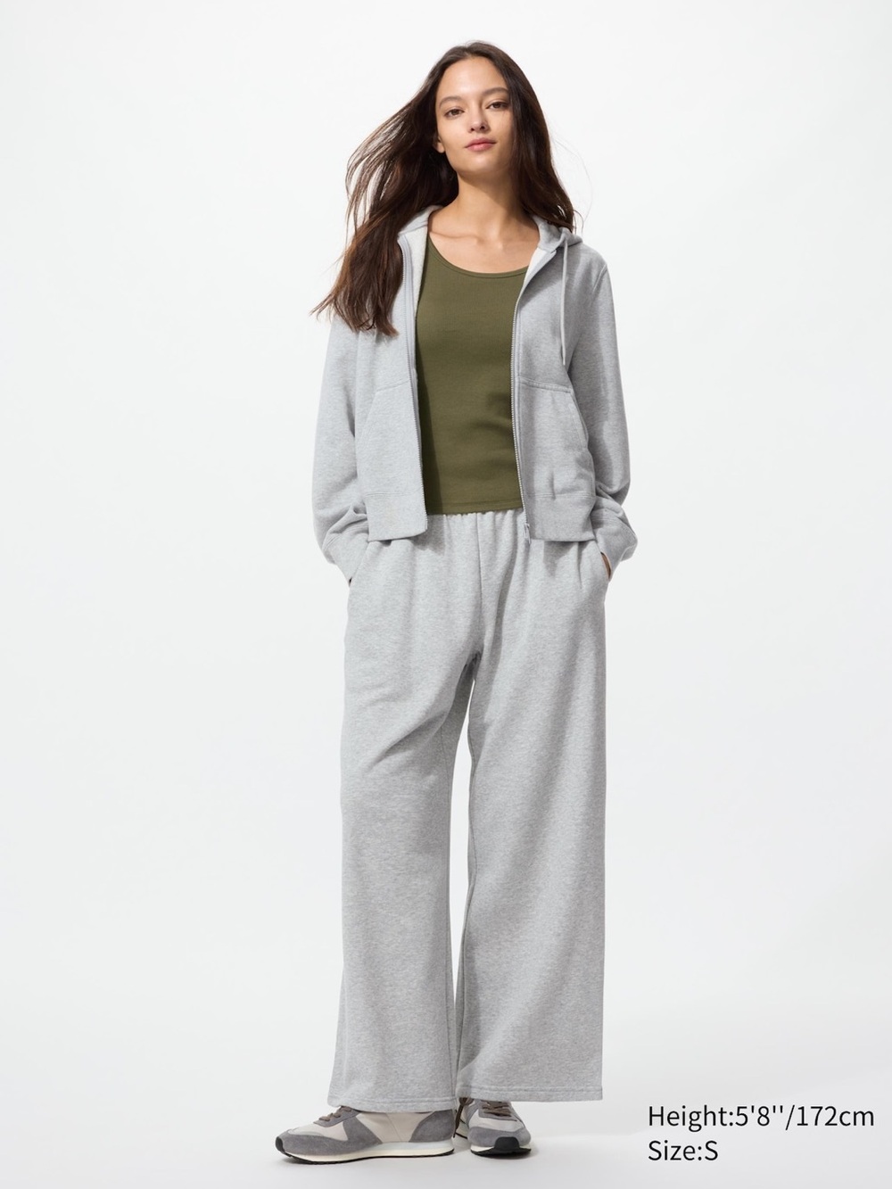 Uniqlo Women’s Wide Sweatpants - Gray, size L